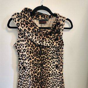 Vintage inspired leopard print dress